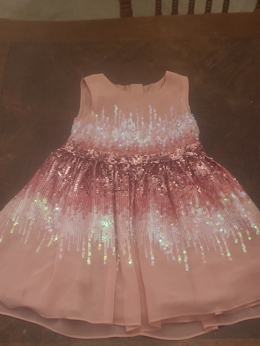 Girls' Pink Sequin Party Dress - Elegant Formal Dress
